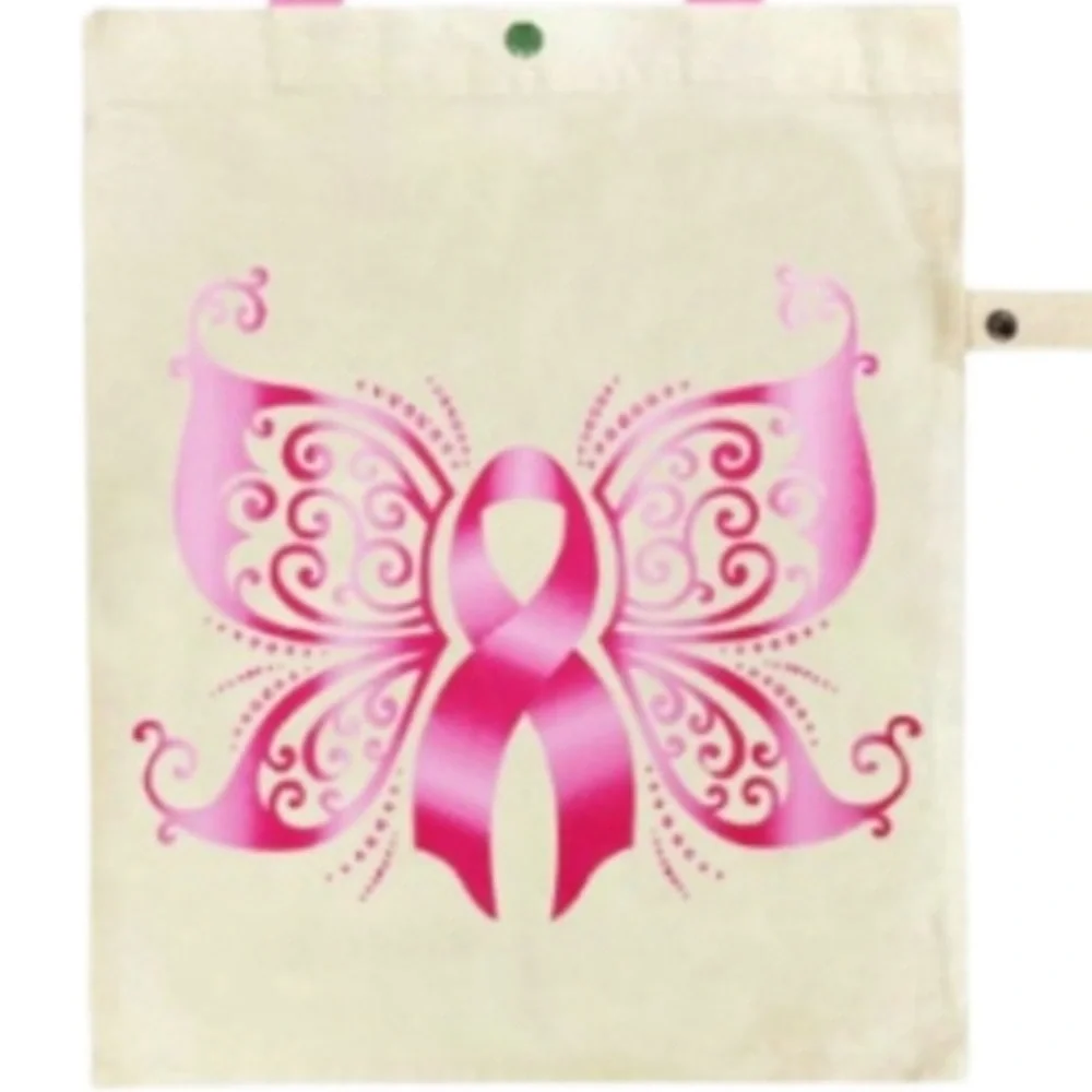 💗🆕 Pink Ribbon - Breast Cancer Awareness Reusable Tote - Picture 3 of 3